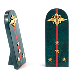 Сувенир Погон МВД из натурального камня змеевик Souvenir Epaulets варинант исполнения - 4 | Loft Concept в Омске