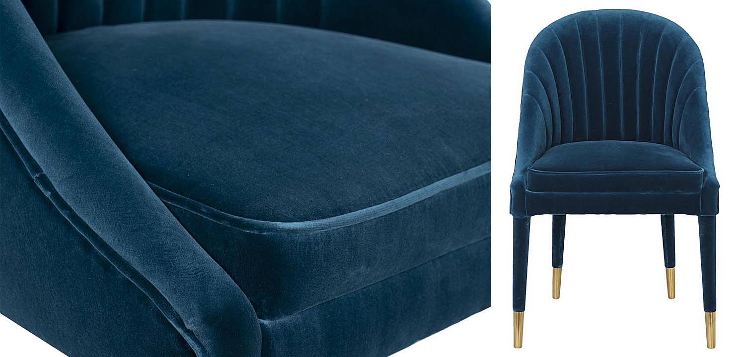 Стул Walton Chair blue velor Стул Walton Chair blue velor - Loft-Concept в Омске