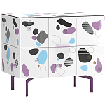 Тумба белая с рисунком Grande Graphstones варинант исполнения - 1 | Loft Concept в Омске