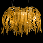 Люстра подвесная круглая с изогнутыми металлическими дугами и ниспадающими цепочками 65 см Atlantis Chain варинант исполнения - 8 | Loft Concept в Омске