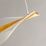 Люстра линейная с изогнутым плафоном Wave Line варинант исполнения - 9 | Loft Concept в Омске