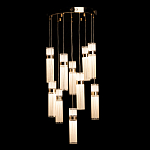 Люстра каскадная с прозрачными цилиндрическими плафонами Jenae Glass Tube Lighting варинант исполнения - 3 | Loft Concept в Омске