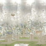 Обои ручная роспись Temple Newsam White Gold gilded silk варинант исполнения - 2 | Loft Concept в Омске