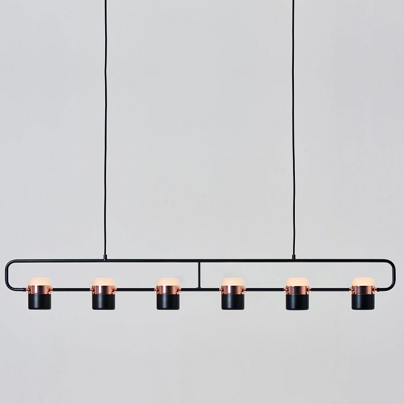 Люстра Seeddesign Ling PL6 Linear Suspension Light Черный Медь Белый Золотой Люстра Seeddesign Ling PL6 Linear Suspension Light Черный Медь Белый Золотой в Омске | Loft Concept