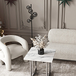 Кресло дизайнерское для лаунж зоны жемчужного цвета Pearl Lounge варинант исполнения - 2 | Loft Concept в Омске