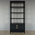 Стеллаж со стеклянными полками Elsa Dreams Black варинант исполнения - 5 | Loft Concept в Омске