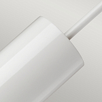 Подвесной светильник белого цвета с вытянутым цилиндрическим плафоном с косым срезом Elstead Lighting варинант исполнения - 4 | Loft Concept в Омске