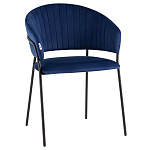 Стул в велюре синего цвета Horizon варинант исполнения - 1 | Loft Concept в Омске