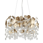 Люстра с декоративными подвесками из прозрачного стекла в форме монеток FAIRYTREE Light варинант исполнения - 1 | Loft Concept в Омске