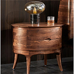 Прикроватный столик из дерева с 2-мя ящиками Moon Walnut Furniture варинант исполнения - 1 | Loft Concept в Омске