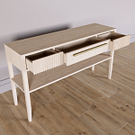 Дизайнерская Консоль с полкой и ящиком Primo Светлый дуб варинант исполнения - 6 | Loft Concept в Омске