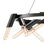 Люстра круглая с трубчатыми лампочками Vanguard Circle варинант исполнения - 2 | Loft Concept в Омске