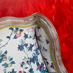 Диван из натурального бука бежевый с изображением птиц и цветов Beige Green Chinoiserie Garden Sofa варинант исполнения - 10 | Loft Concept в Омске