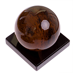 Настольный письменный набор с часами из природного камня обсидиана Royal Set варинант исполнения - 6 | Loft Concept в Омске