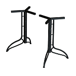 Обеденный стол с прямоугольной столешницей из стекла на черных металлических ножках White Marble варинант исполнения - 5 | Loft Concept в Омске