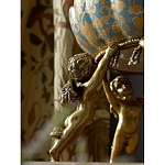 Чаша с орнаментом на бронзовых ножках в виде ангелов Eden Garden варинант исполнения - 6 | Loft Concept в Омске