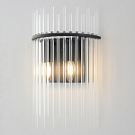 Бра со стеклянными прозрачными трубками и черным металлическим каркасом Nembus варинант исполнения - 2 | Loft Concept в Омске