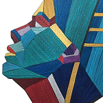 Арт объект на стену из нитей Девушка и Солнце wall panel Girl and Sun варинант исполнения - 1 | Loft Concept в Омске