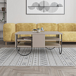 Стол журнальный прямоугольной формы с 2-мя полками бежево-серого цвета NORFOLK LIGHT MOCHA варинант исполнения - 2 | Loft Concept в Омске