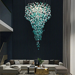 Люстра зеленая каскадная Green Light CascadeDroplet Chandelier варинант исполнения - 2 | Loft Concept в Омске