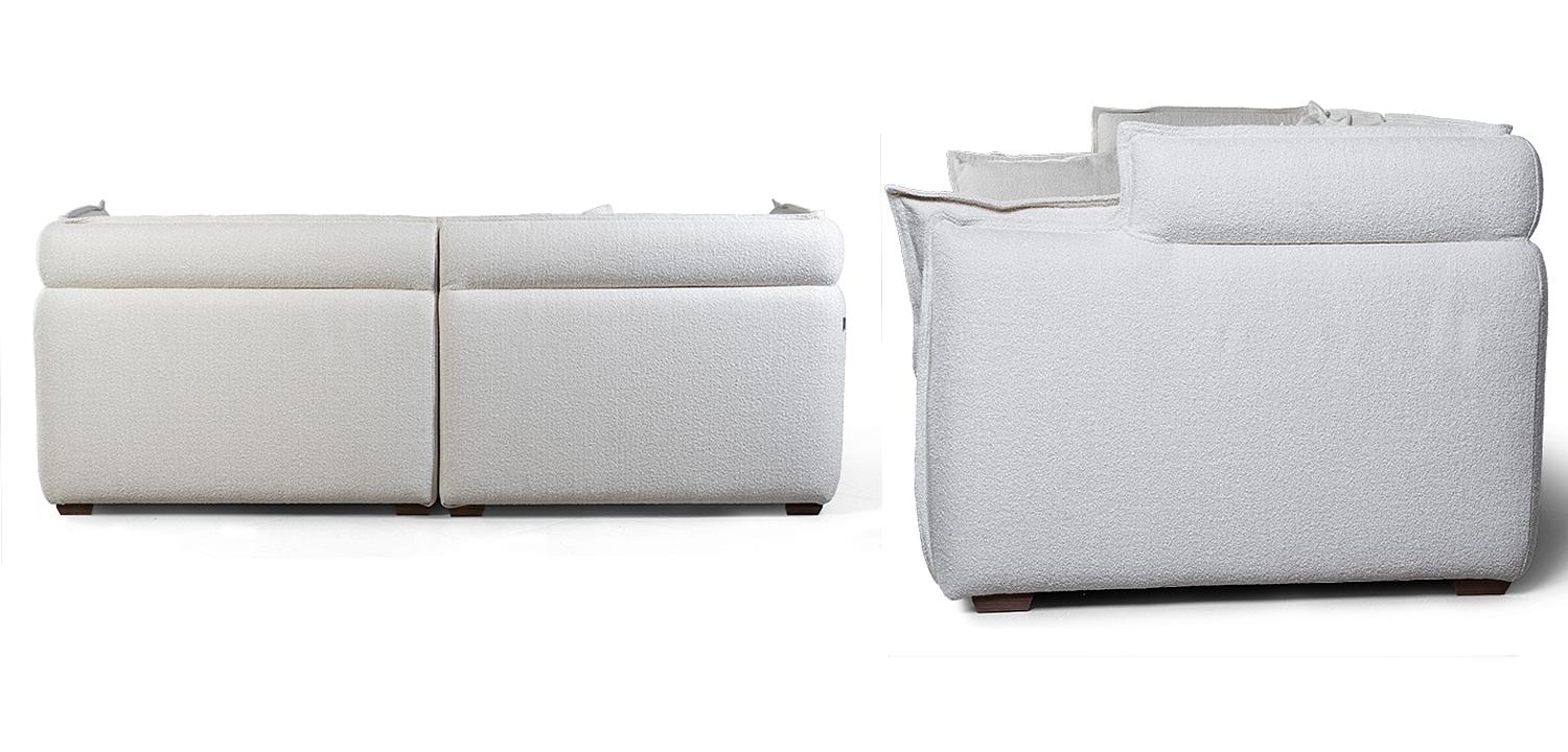 Диван с обивкой из ткани букле Salman Boucle White Sofa Белый Диван с обивкой из ткани букле Salman Boucle White Sofa Белый - Loft-Concept в Омске