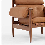 Кресло с деревянным каркасом и обивкой из натуральной кожи Medieval Furniture варинант исполнения - 6 | Loft Concept в Омске