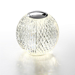 Настольная лампа с прозрачным шарообразным плафоном на цилиндрической подставке Crystal Globule варинант исполнения - 8 | Loft Concept в Омске