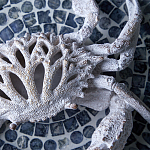 Статуэтка краб с детализированной текстурой в белом цвете Marine Accessories варинант исполнения - 8 | Loft Concept в Омске