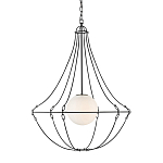 Подвесной светильник из тонких прутьев в форме колокола Forged Thin Rods варинант исполнения - 1 | Loft Concept в Омске