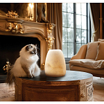 Настольная лампа в форме трапеции из натурального камня Soft Glow of Stone варинант исполнения - 5 | Loft Concept в Омске