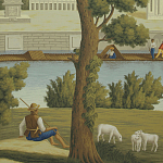 Обои ручная роспись Monuments of Paris Roberts on Sepia scenic paper варинант исполнения - 1 | Loft Concept в Омске