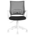 Офисное кресло с основанием из белого пластика Desk chairs Black варинант исполнения - 2 | Loft Concept в Омске