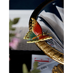 Чаша из прозрачного стекла с бронзовым рельефным ободком Eden Garden варинант исполнения - 5 | Loft Concept в Омске