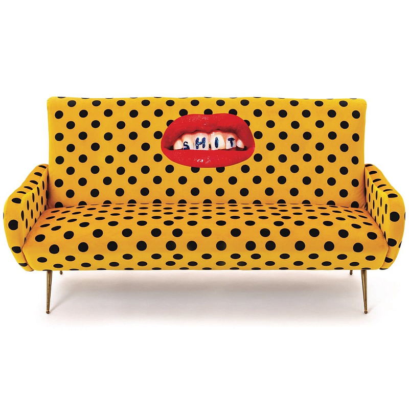 Диван Seletti Sofa Three Seater Shit Желтый в Омске | Loft Concept 