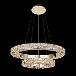 Люстра из 2-х колец с мозаичным хрустальным оформлением Sparks of Crystal варинант исполнения - 1 | Loft Concept в Омске