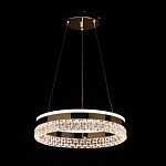 Люстра в виде кольца золотого цвета с прозрачными вставками Radiant Rail варинант исполнения - 3 | Loft Concept в Омске