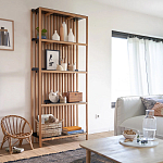 Стеллаж из дерева и метала Furniture Gutter and Lattice Rack варинант исполнения - 7 | Loft Concept в Омске