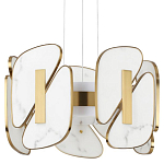 Люстра с мраморными вставками Marble Plates варинант исполнения - 1 | Loft Concept в Омске