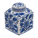 Ваза с крышкой в китайском стиле Oriental Blue & White Ornament Vases варинант исполнения - 1 | Loft Concept в Омске