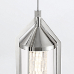 Подвесной светильник хромированного цвета с прозрачным цилиндрическим стеклянным плафоном Eurofase варинант исполнения - 5 | Loft Concept в Омске