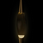 Подвесной светильник с хрустальным плафоном и бронзовым основанием Renee Glass Drops  варинант исполнения - 5 | Loft Concept в Омске