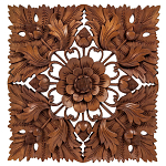 Панно из дерева квадратное Flower Panel With Trees варинант исполнения - 1 | Loft Concept в Омске