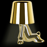 Настольная лампа фигурная золотого цвета с гладким абажуром Высота 17 см Sophia варинант исполнения - 5 | Loft Concept в Омске