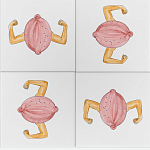 Плитка дизайнерская с узором Лимон варинант исполнения - 1 | Loft Concept в Омске