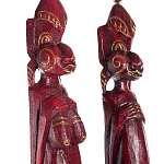 Комплект из 2-х деревянных статуэток Asmat Statuettes Red варинант исполнения - 3 | Loft Concept в Омске