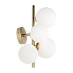 Бра с золотым основанием и 5-ю белыми шарообразными плафонами Bubble варинант исполнения - 2 | Loft Concept в Омске
