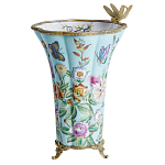 Ваза со стрекозой из фарфора с бронзовыми элементами Paradise Dragonfly варинант исполнения - 1 | Loft Concept в Омске