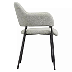 Стул мягкий с подлокотниками Chair Gray Upholstery Boucle варинант исполнения - 2 | Loft Concept в Омске