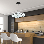 Люстра подвесная с 9-ю плафонами в форме шара Yarvi варинант исполнения - 2 | Loft Concept в Омске