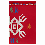 Плед хлопковый по мотивам чувашских орнаментов Ural and Siberian Patterns варинант исполнения - 1 | Loft Concept в Омске